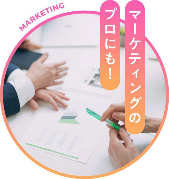 マーケティングのプロにも！